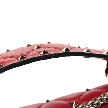 Valentino Garavani Nappa Small Rockstud Spike Shoulder Bag Rosso Valentino 9 of 9