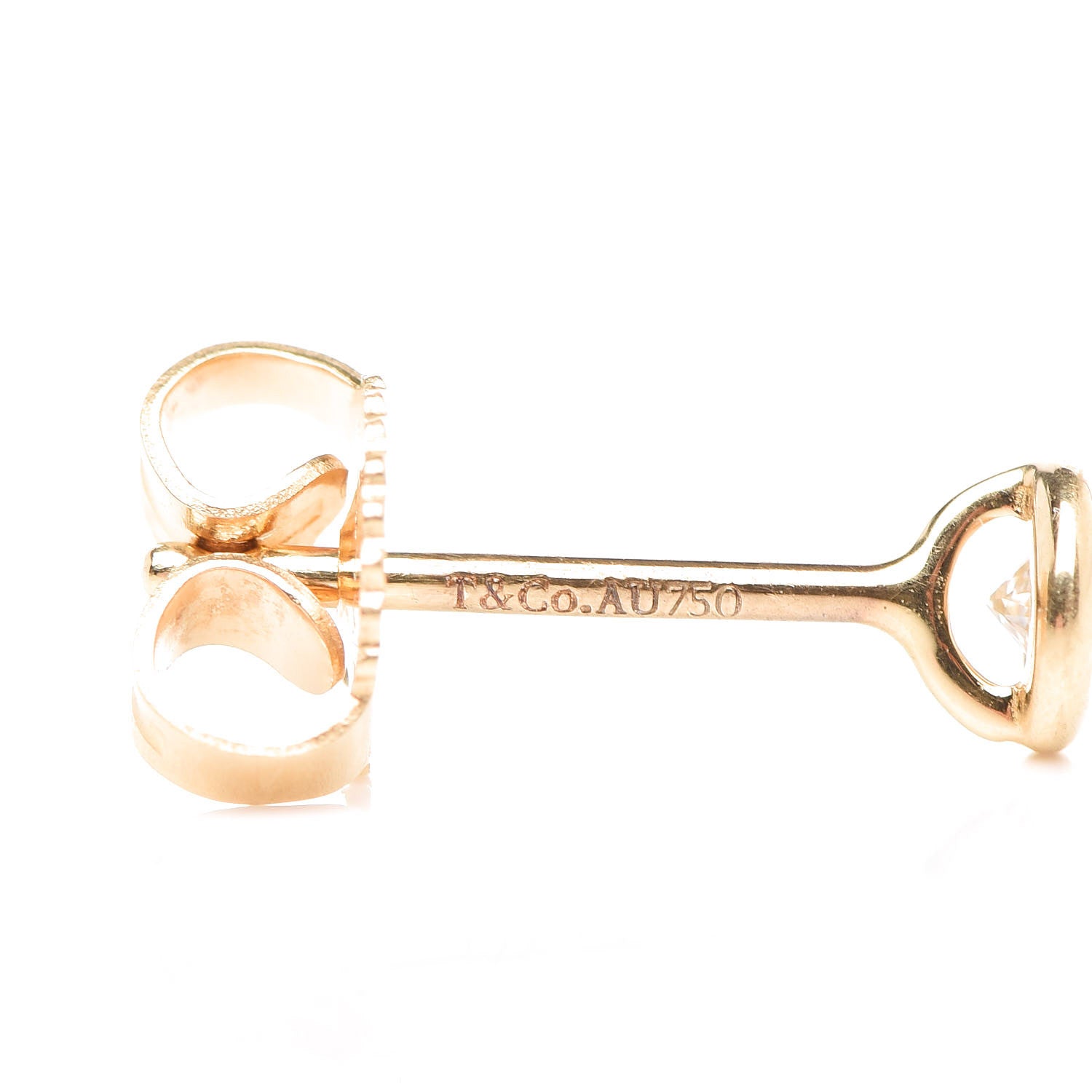 Tiffany 18K Yellow Gold Diamond .16ctw Elsa Peretti Diamonds By The Yard Earrings 4 of 5