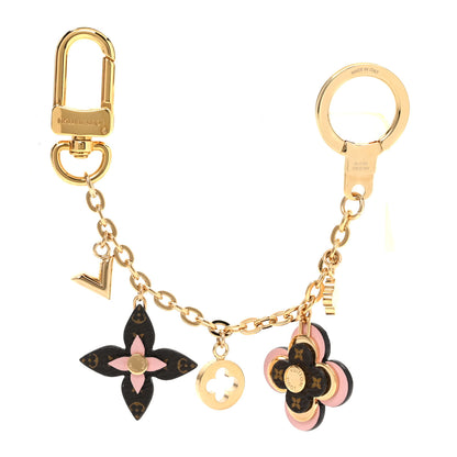 Louis Vuitton Brass Monogram Blooming Flowers Bag Charm Key Holder Rose Ballerine 1 of 3
