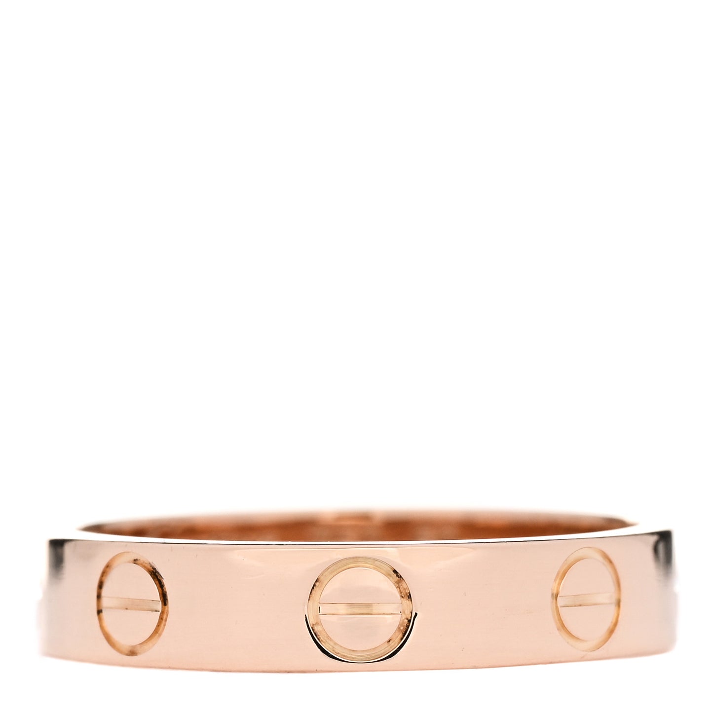 18K Pink Gold 3.5mm LOVE Wedding Band Ring 50 5.25