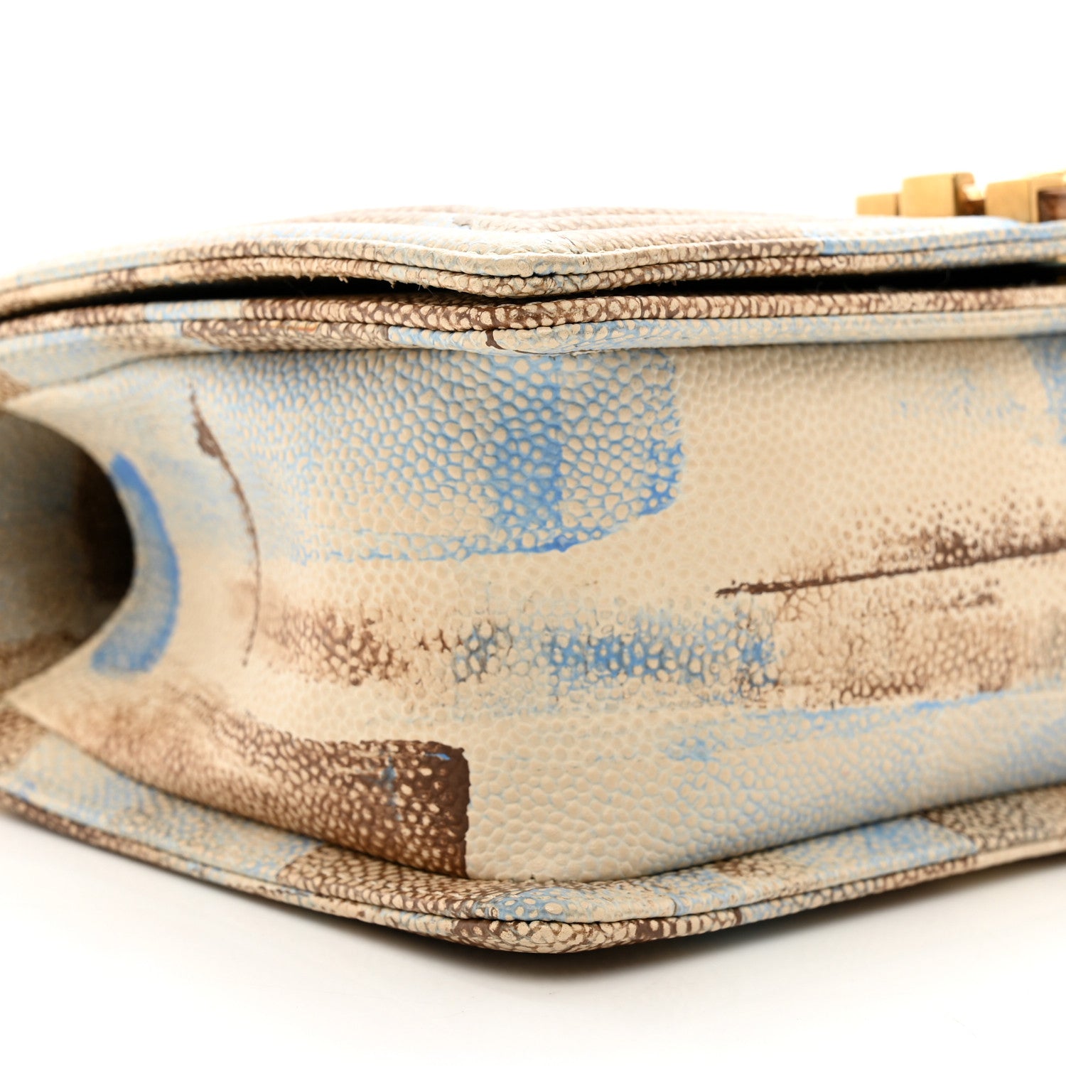 Chanel Painted Caviar Quilted Medium Boy In Cuba Flap Blue 8 of 11