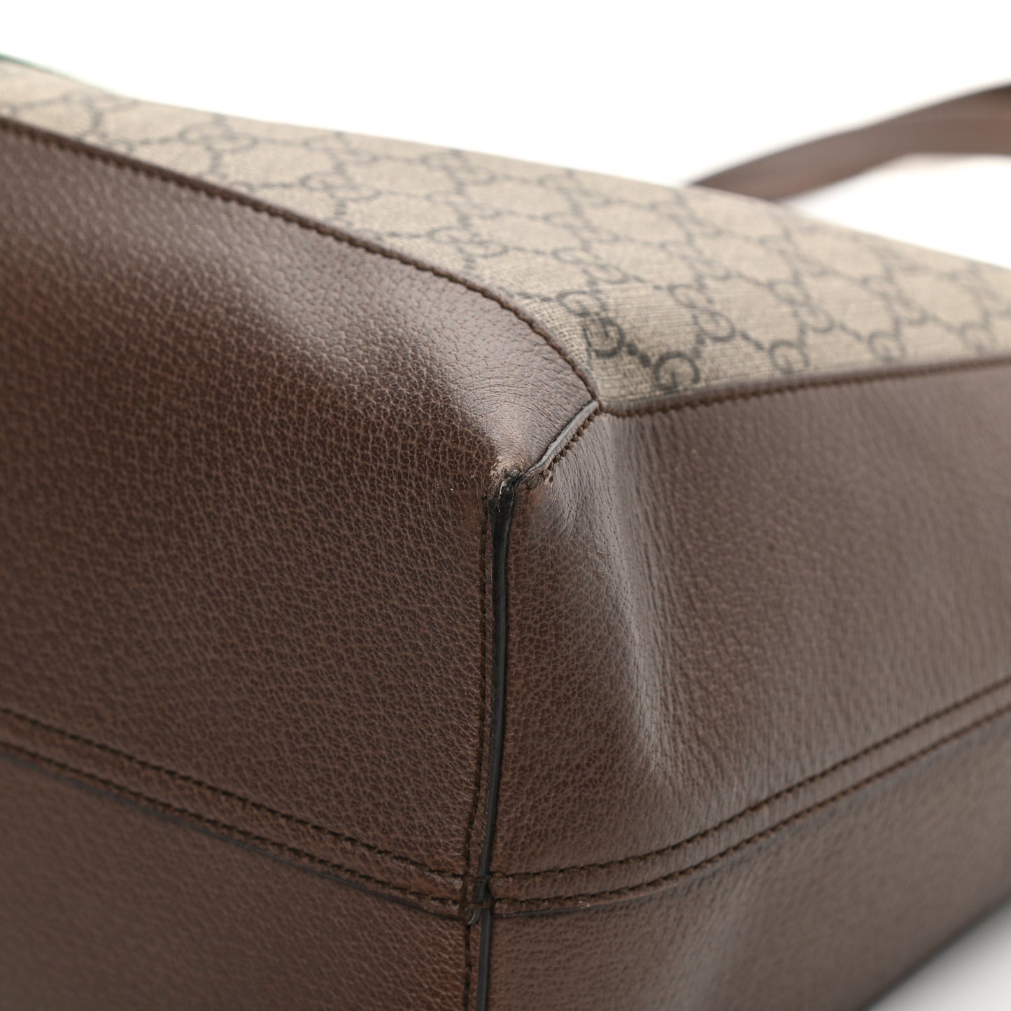 GG Supreme Monogram Web Ophidia Tote Brown