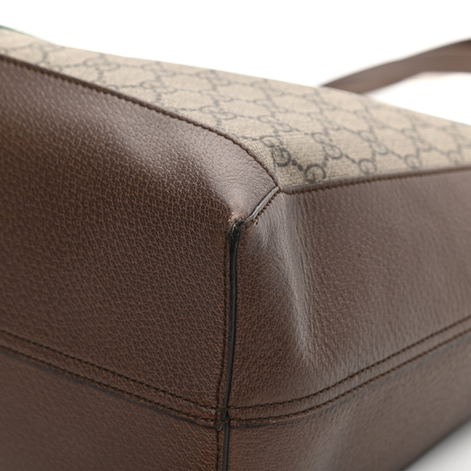 Gucci GG Supreme Monogram Web Ophidia Tote Brown 10 of 16