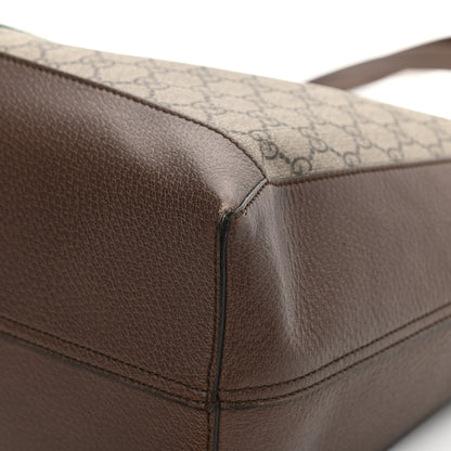 Gucci GG Supreme Monogram Web Ophidia Tote Brown 10 of 16