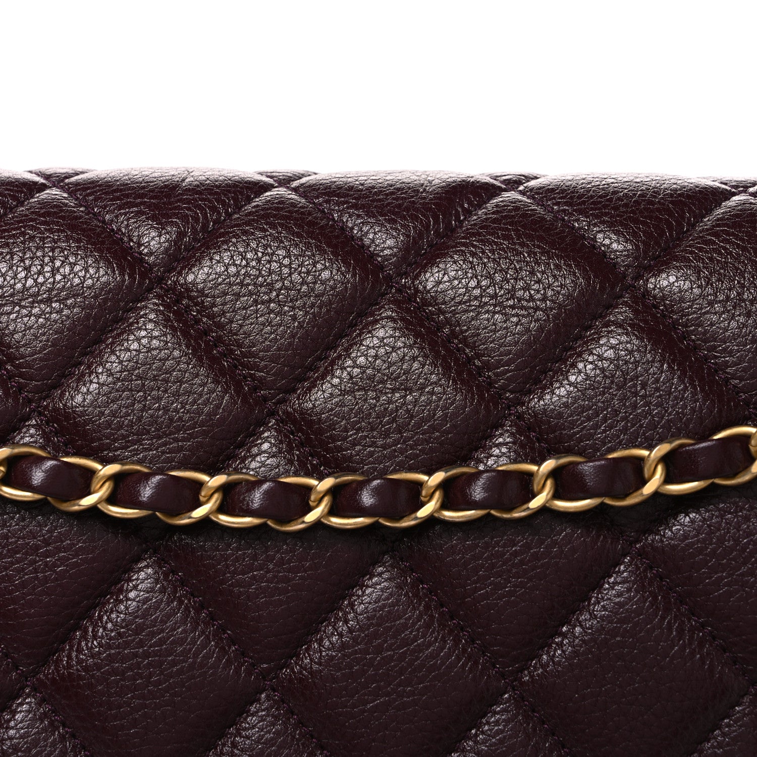Chanel Grained Calfskin Quilted XXL Travel Flap Bag Burgundy 8 of 10
