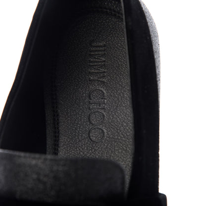 Jimmy Choo Glitter Velvet Mens John Slip On Loafers 40.5 Black 9 of 10