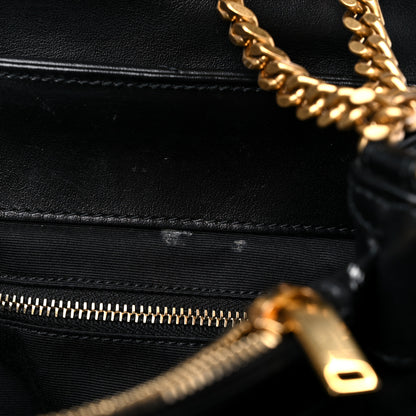 Saint Laurent Calfskin Y Quilted Monogram Medium Loulou Chain Satchel Black 14 of 21