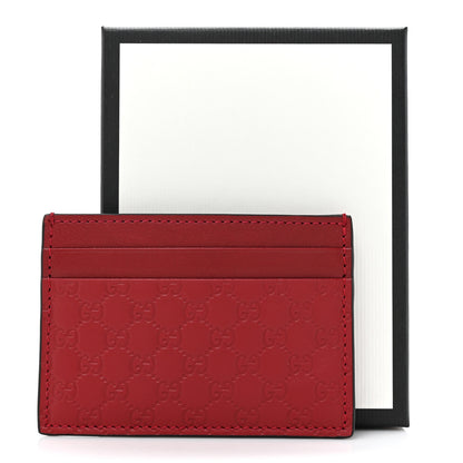 Gucci Guccissima Card Holder Hibiscus Red 7 of 7