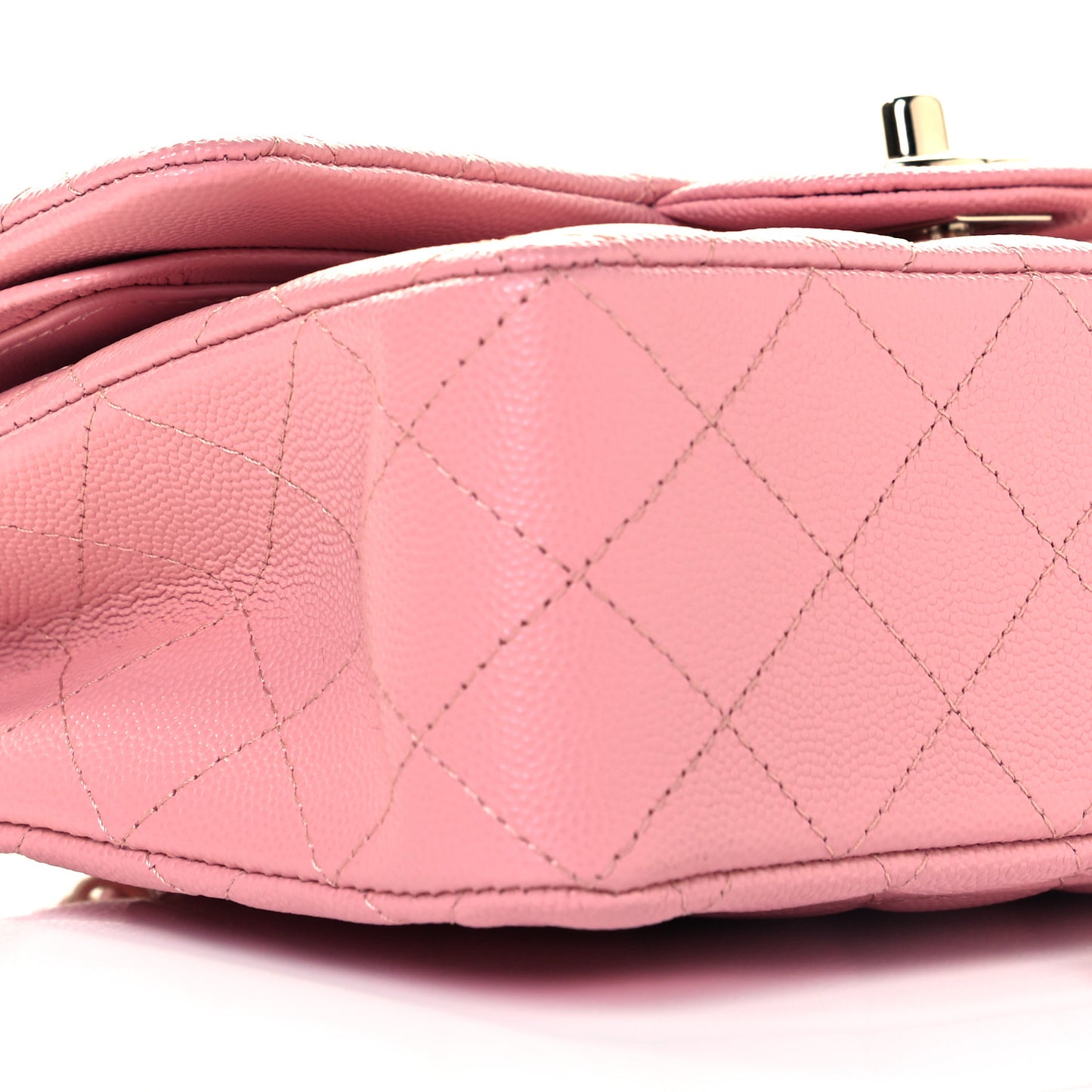 Caviar Quilted Small Double Flap Pink