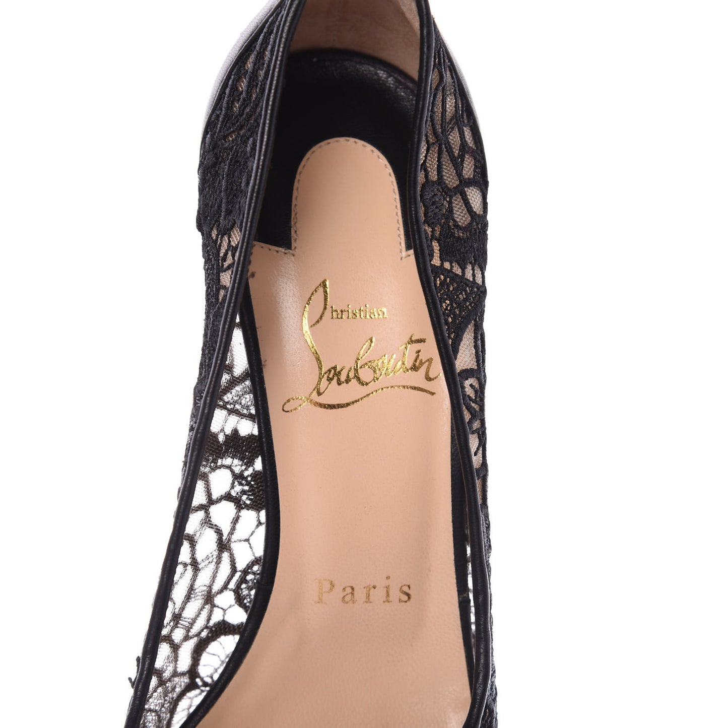 Nappa Rete Very Lace 100 Pumps 36.5 Black