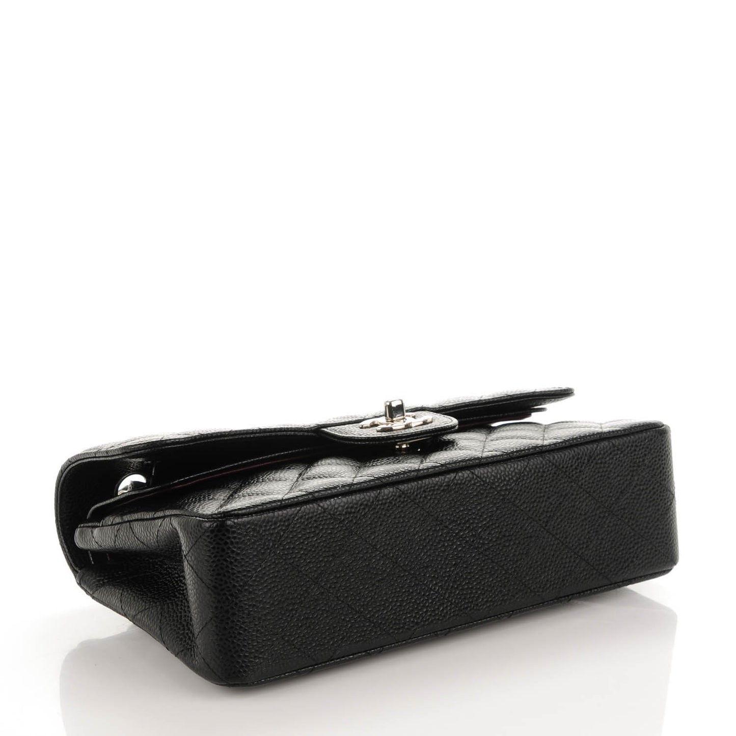 Caviar Quilted Small Double Flap Black