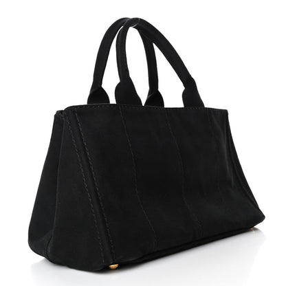Prada Canapa Small Logo Tote Black 2 of 4