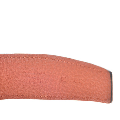 Hermes Box Taurillon Clemence 32mm Belt Strap 90 Orange Black 6 of 9