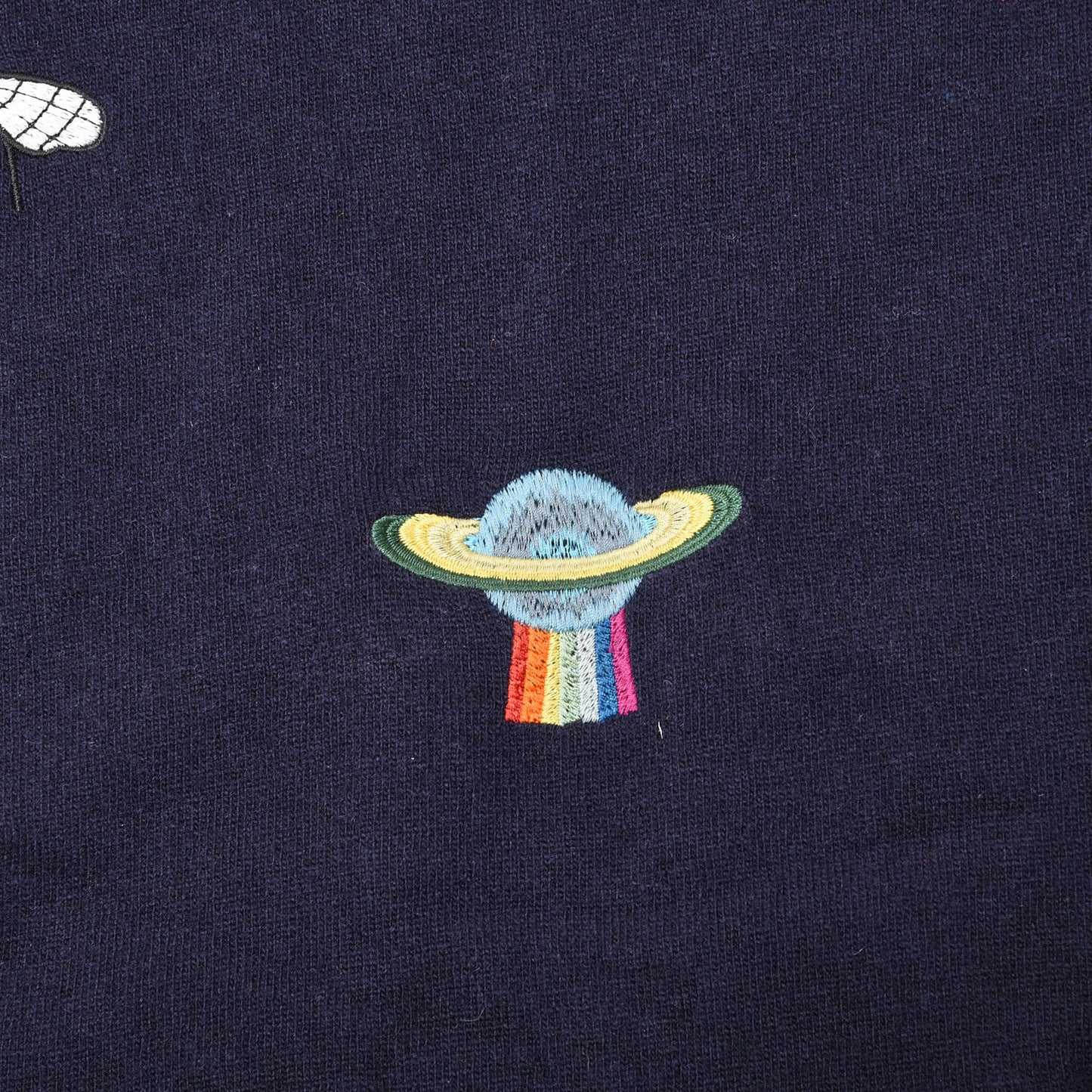 Wool Embroidered New Mix Scarf Midnight Blue
