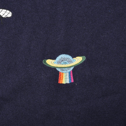 Gucci Wool Embroidered New Mix Scarf Midnight Blue 3 of 7
