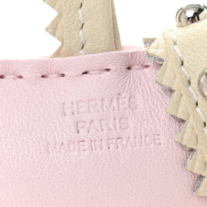 Hermes Milo Lambskin Epsom Shearling Budy Apic Charm Ecru Rose Darling 3 of 5
