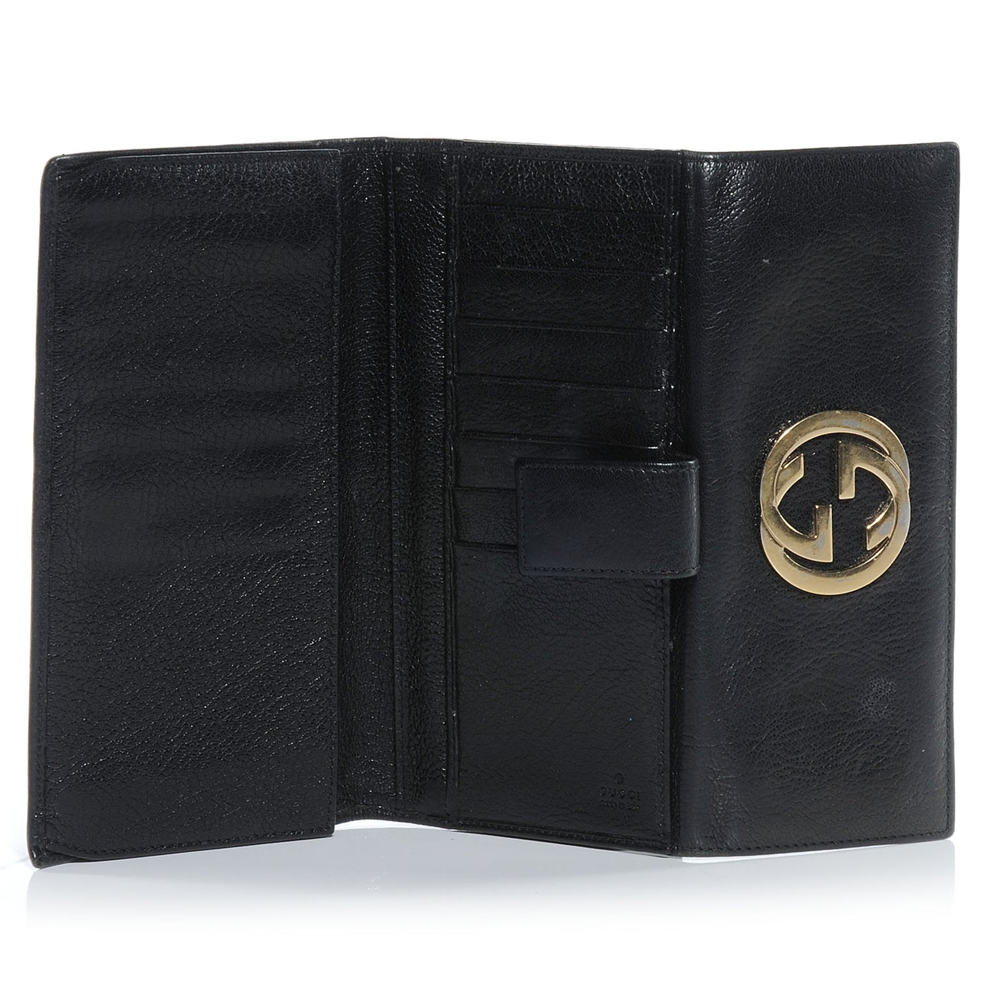 Leather Blondie Continental Wallet Black