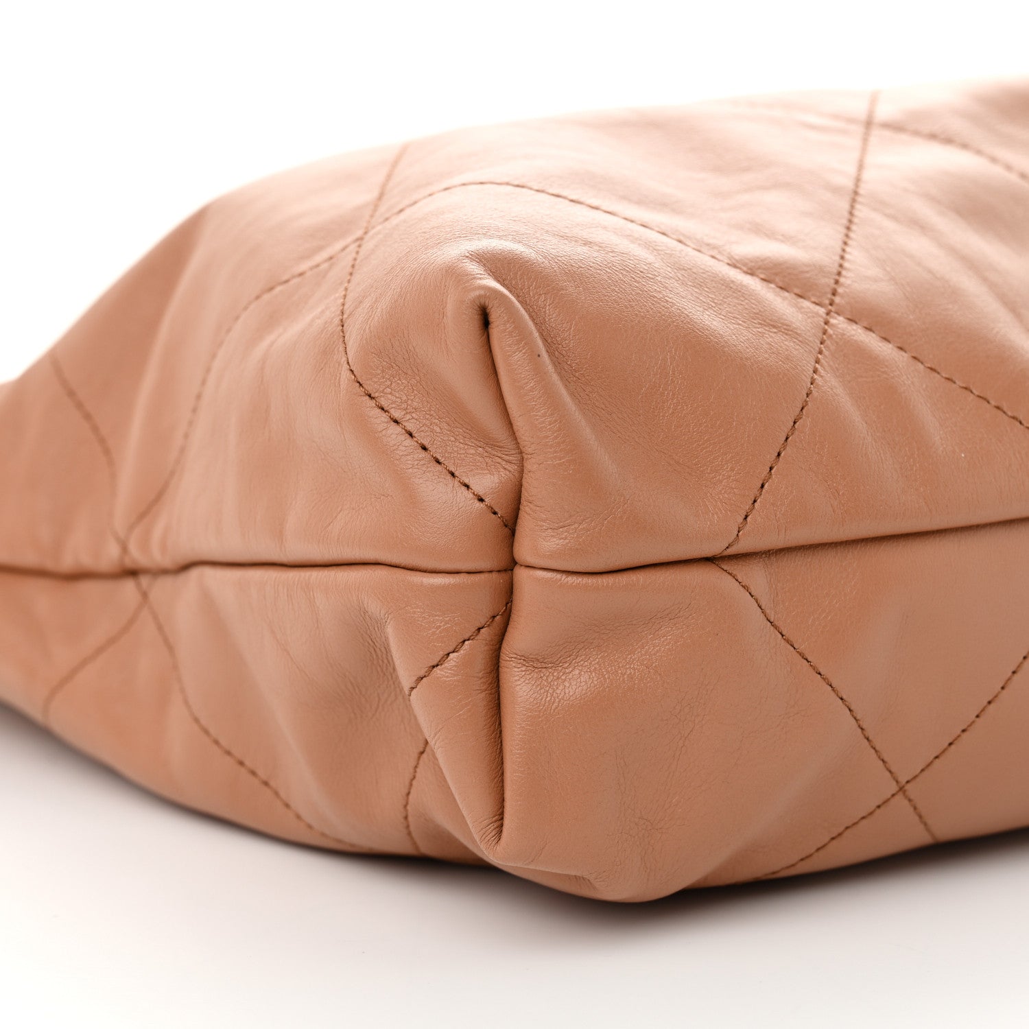 Chanel Shiny Calfskin Quilted Chanel 22 Camel 10 of 12