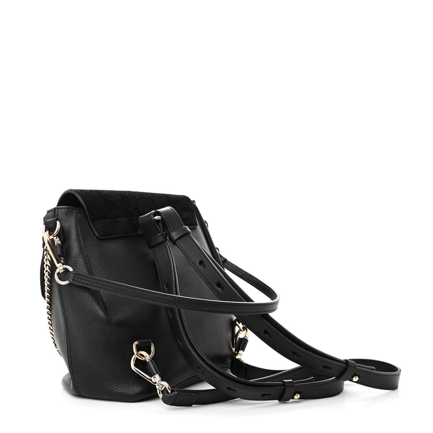 Chloe Suede Calfskin Small Faye Backpack Black 2 of 11