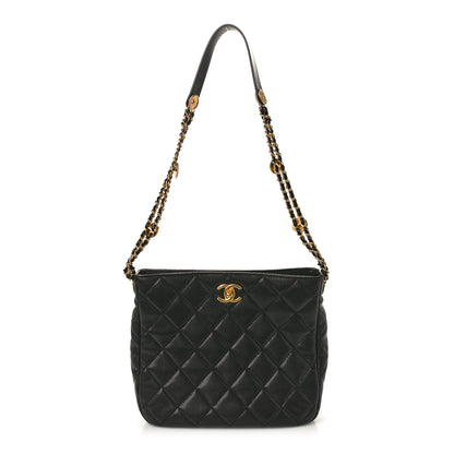 Chanel Caviar Quilted Twist Your Buttons Hobo Black 1 of 12