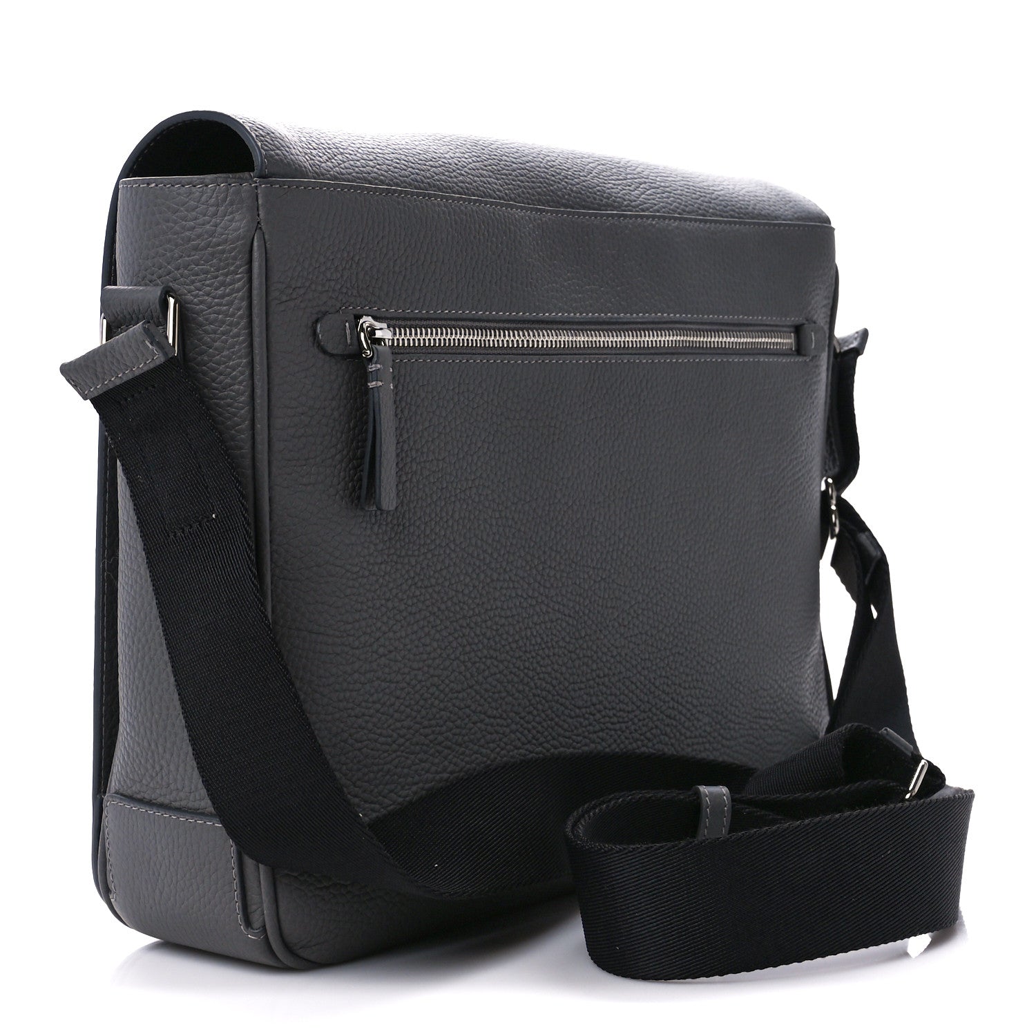 Burberry Calfskin Logo Messenger Charcoal Grey 3 of 13