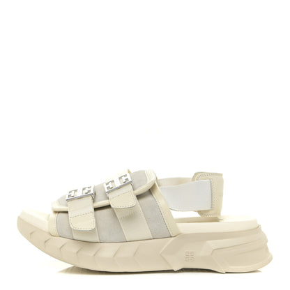 Givenchy Calfskin Rubber Marshmallow Strap Sandals 37 Off White 1 of 13