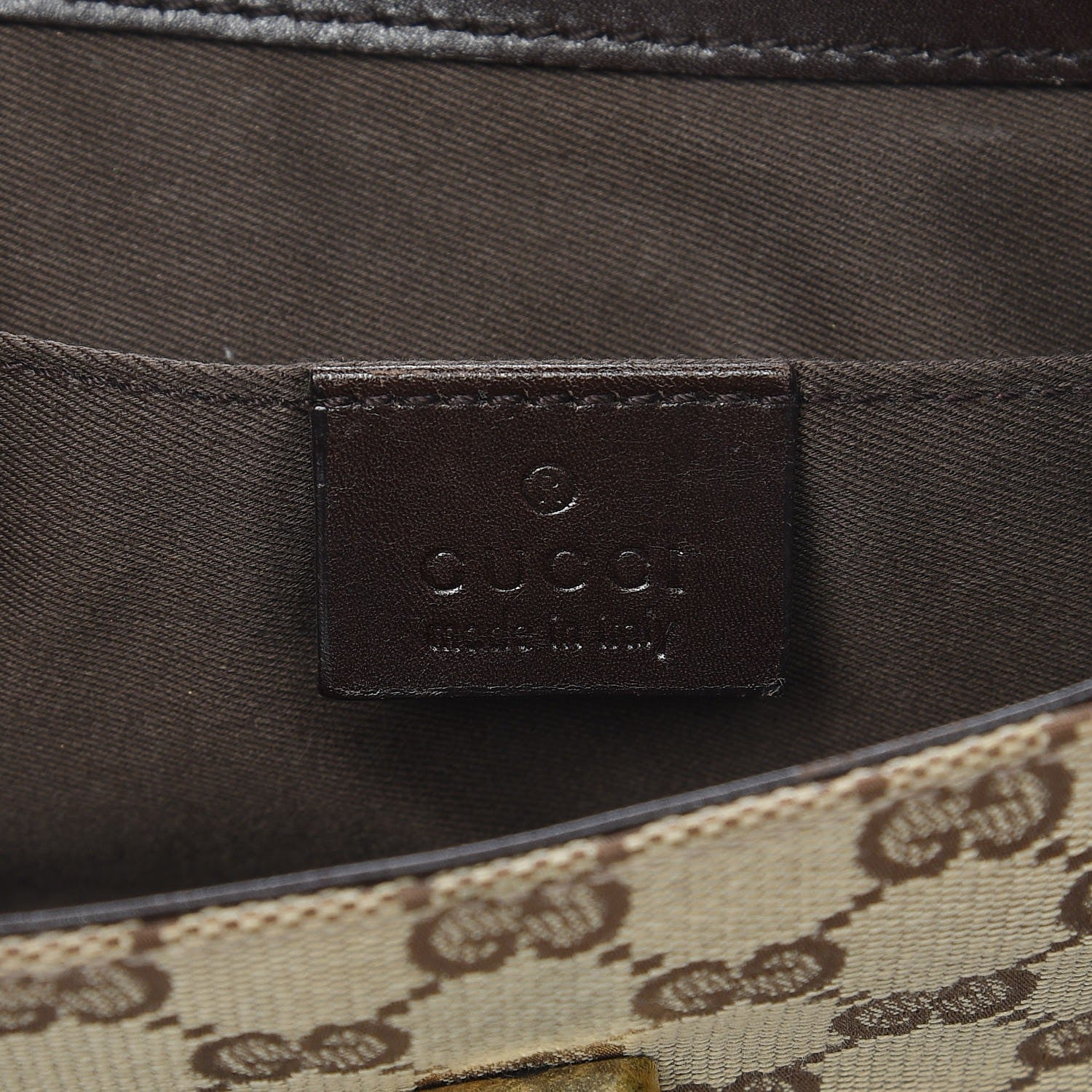 Gucci Monogram Studded Large Horsebit Clutch Dark Brown 6 of 15