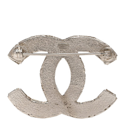 Chanel Crystal CC Brooch Silver 3 of 5