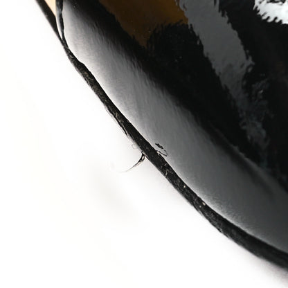 Chanel Patent Calfskin Cap Toe CC Pumps 37.5 Black Yellow 10 of 10