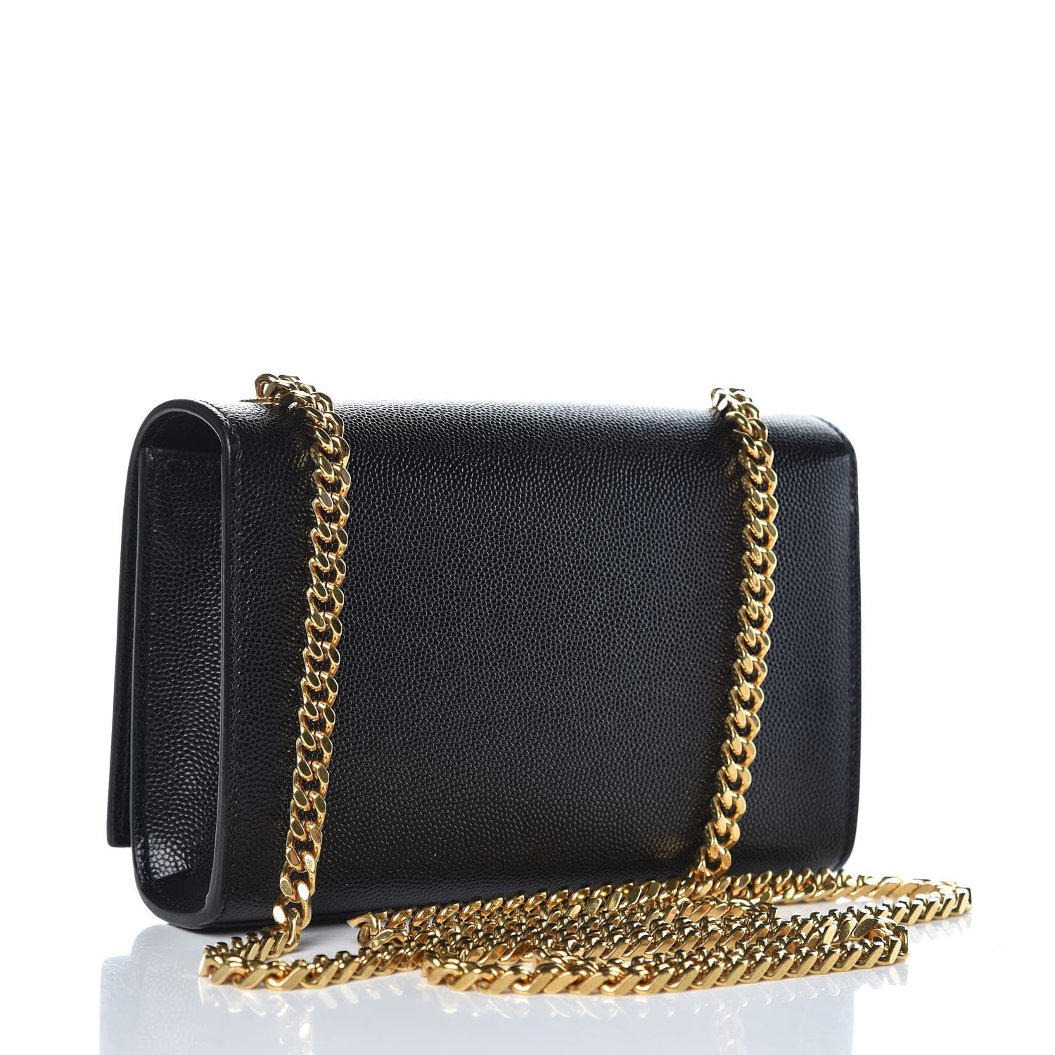 Saint Laurent Grain De Poudre Small Monogram Kate Satchel Black 3 of 9