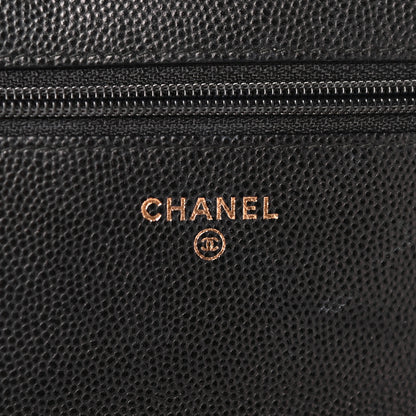 Chanel Caviar Quilted Golden Class Wallet On Chain WOC Black 6 of 13