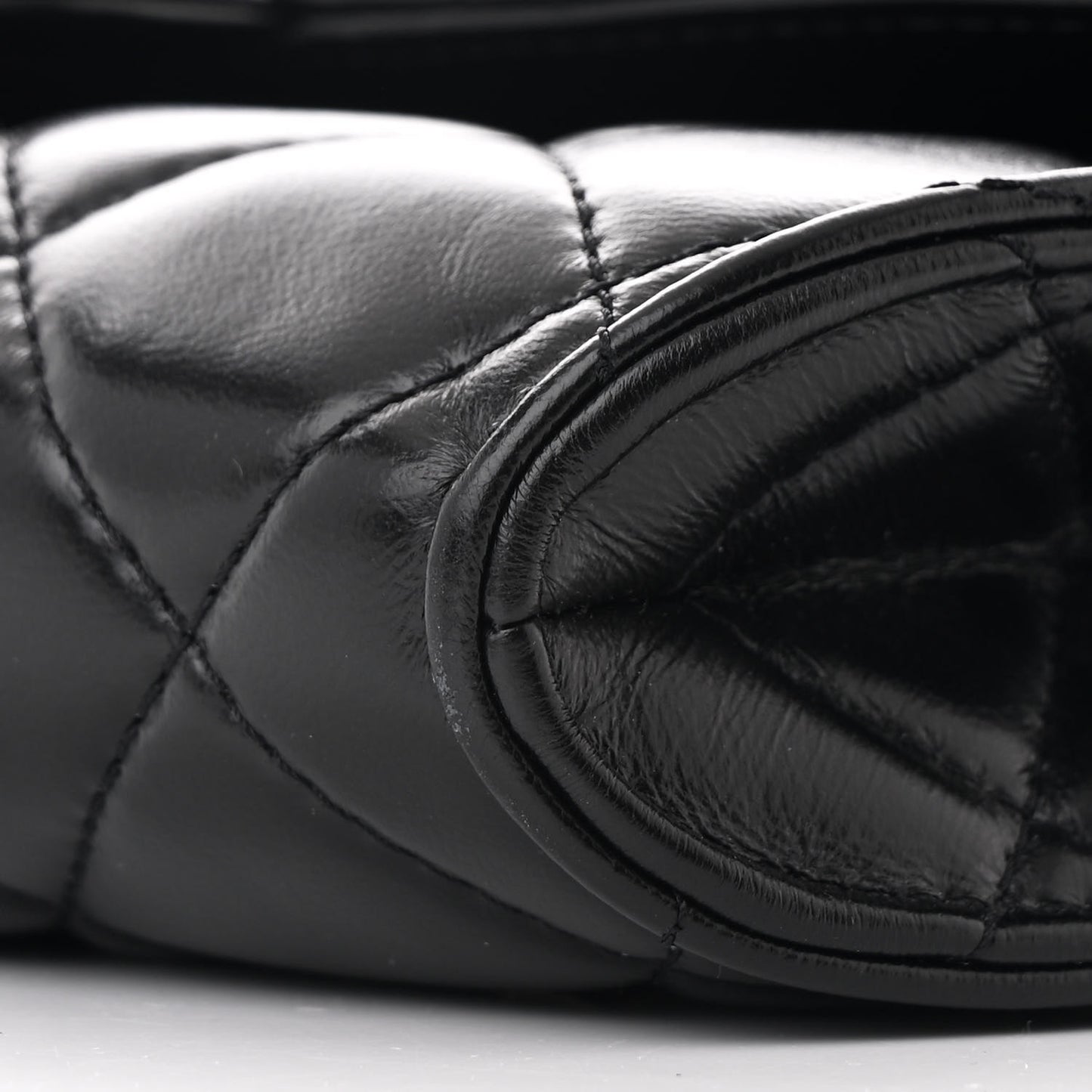 Lambskin Quilted Flap Clutch Bag With Chain Black