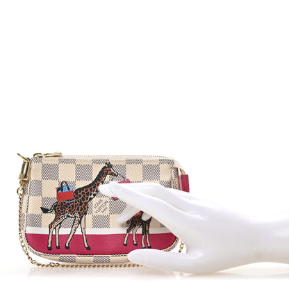 Louis Vuitton Damier Azur 2017 Christmas Animation Mini Pochette Accessories 2 of 7