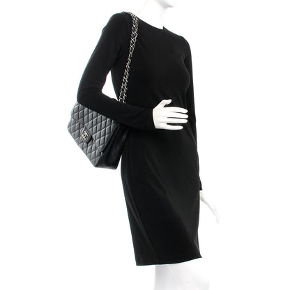 Chanel Caviar Quilted Jumbo Single Flap Black 3 of 8
