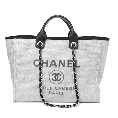 Chanel Canvas Medium Deauville Tote Grey 1 of 9
