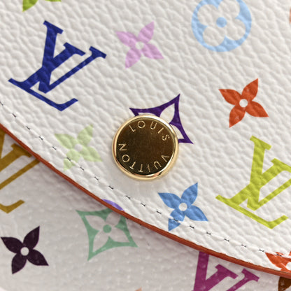 Louis Vuitton LV X TM Monogram Multicolor Rosalie Coin Purse White Kawaii Pink 14 of 16