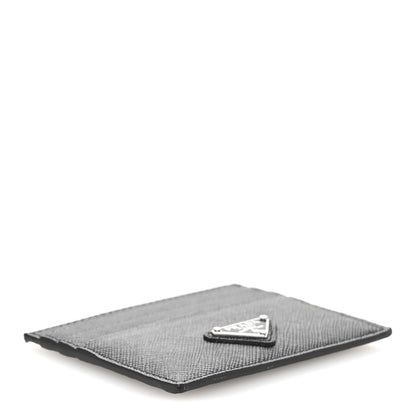 Prada Saffiano Triangle Card Case Black 4 of 8