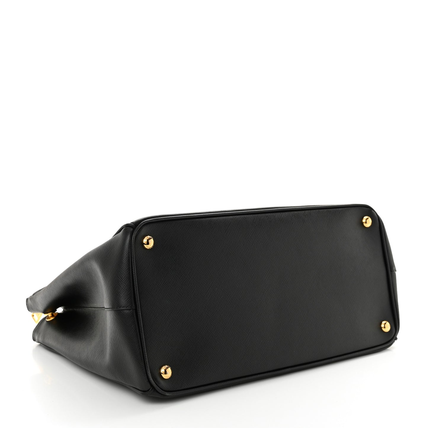 Saffiano Lux Large Galleria Double Zip Tote Black