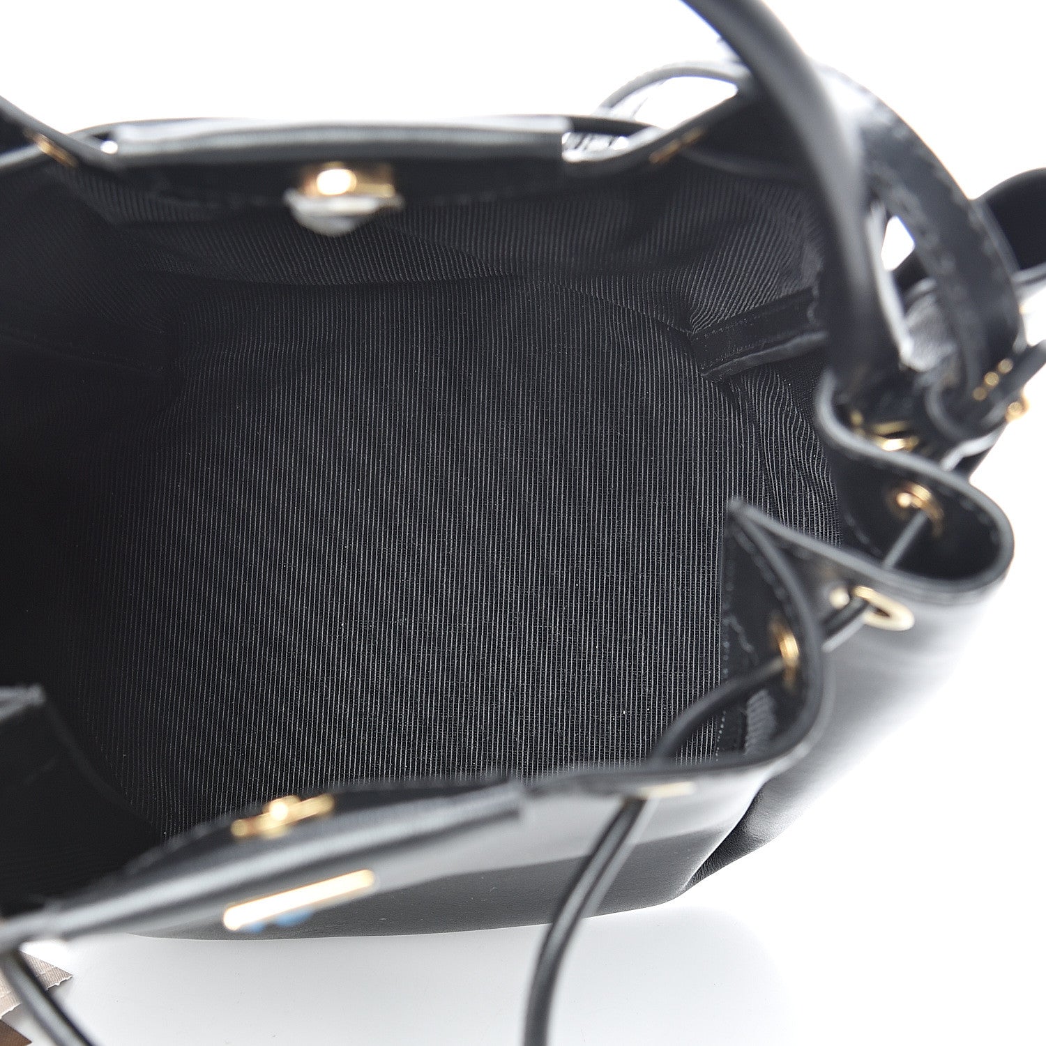 Burberry Calfskin Monogram Motif TB Bucket Black 4 of 9