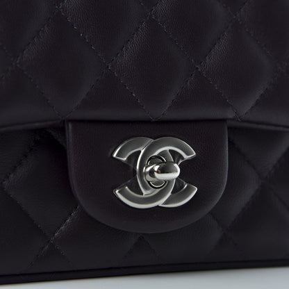 Chanel Lambskin Quilted Mini Square Flap Dark Purple 10 of 10