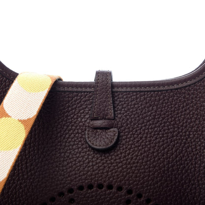 Hermes Taurillon Clemence Flipperball Sangle Evelyne TPM Rouge Sellier Caramel Nata Gold 9 of 9