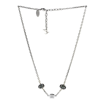 Louis Vuitton Swarovski Gamble Short Necklace Silver 2 of 5