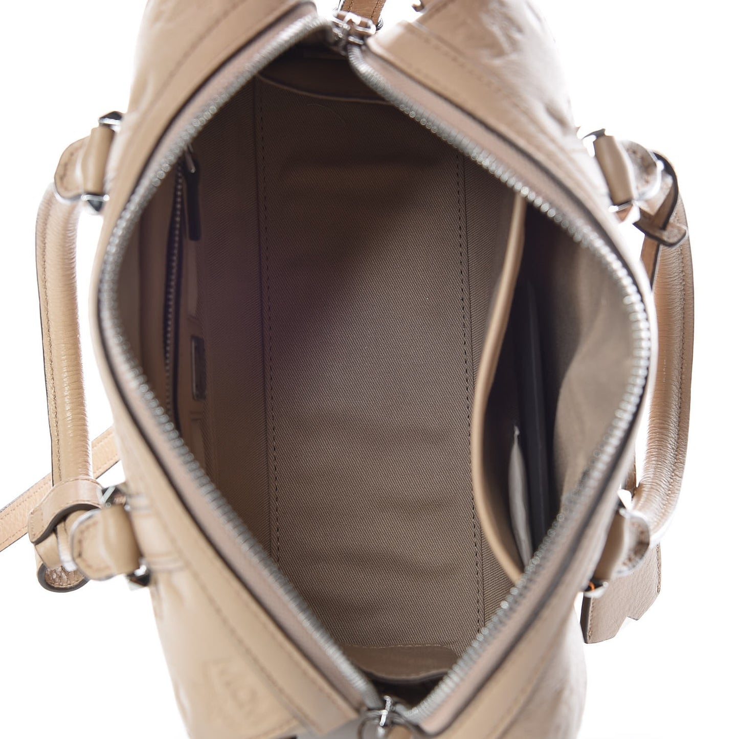 Calfskin Ottomar Monogram Small Boston Bag Beige