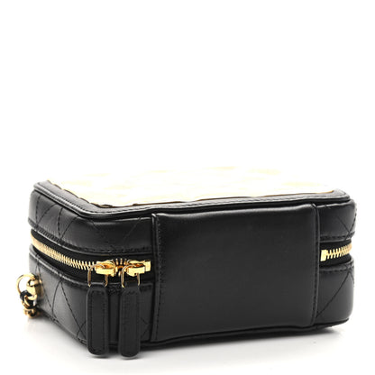 Chanel Lambskin Quilted Golden Plate Clutch With Chain Black 4 of 9