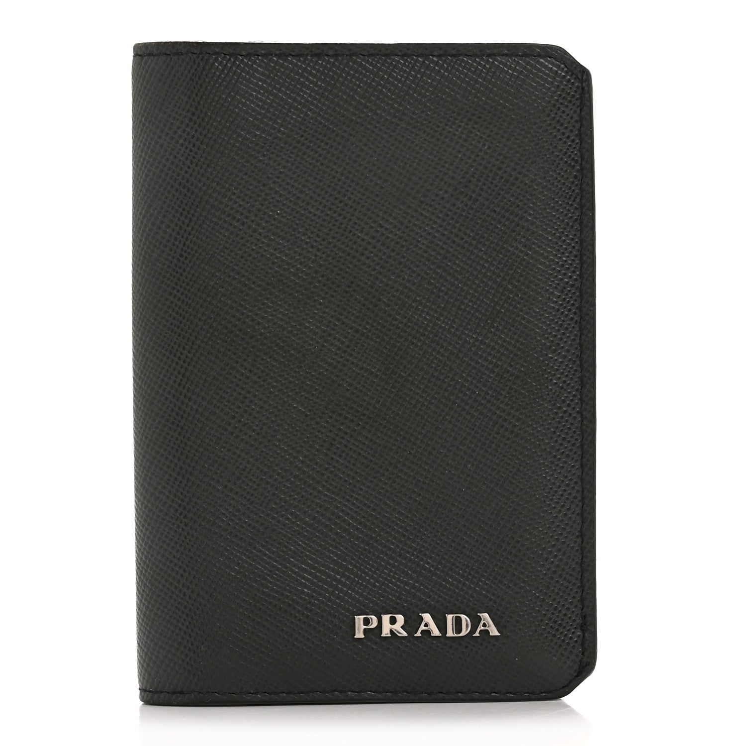 Prada Saffiano Bi-Fold Wallet Black 1 of 9
