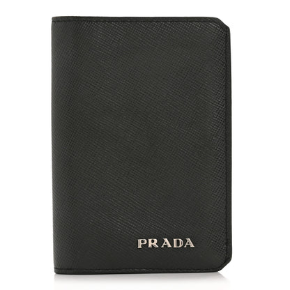 Prada Saffiano Bi-Fold Wallet Black 1 of 9