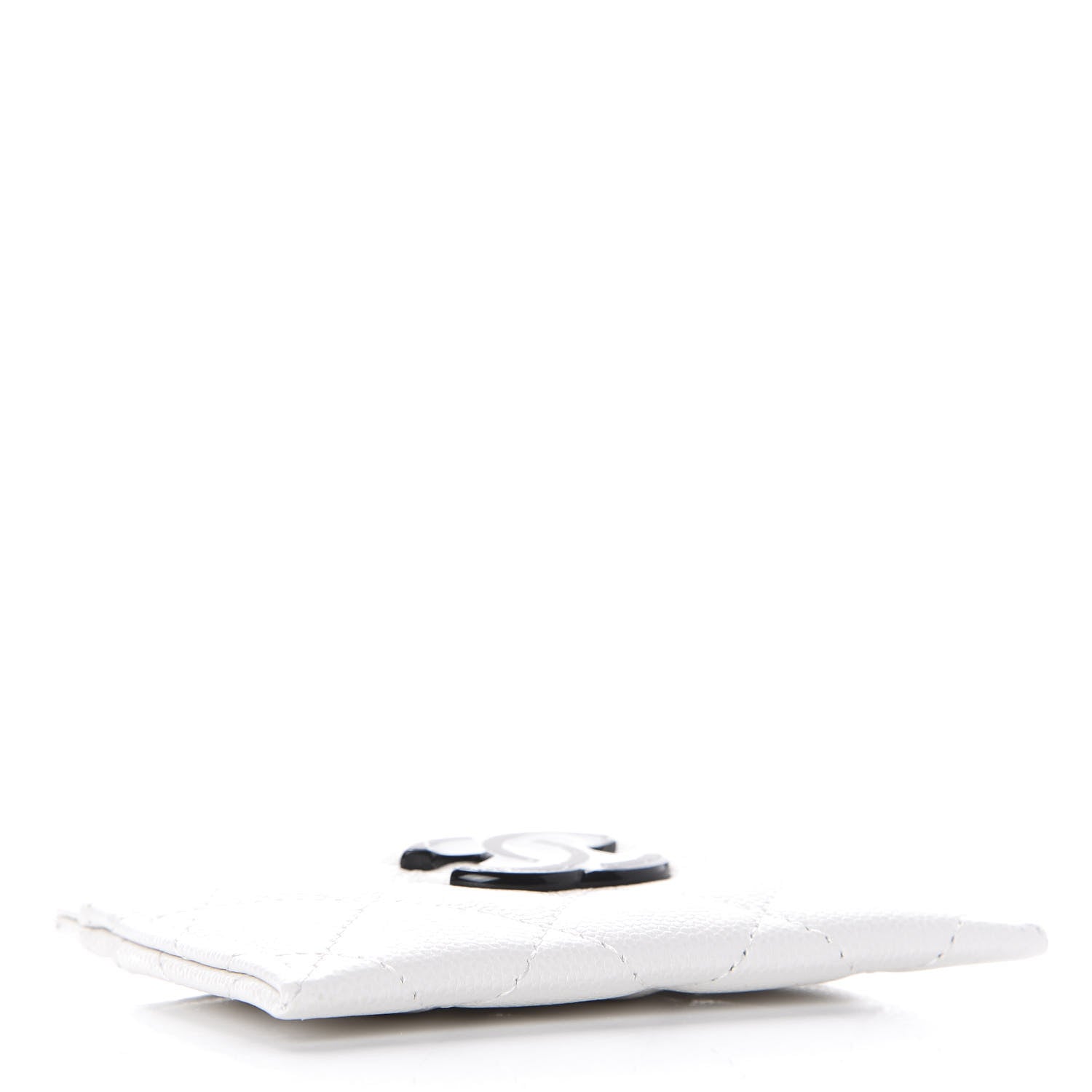 Chanel Caviar Quilted My Everything Card Holder White Black 4 of 9