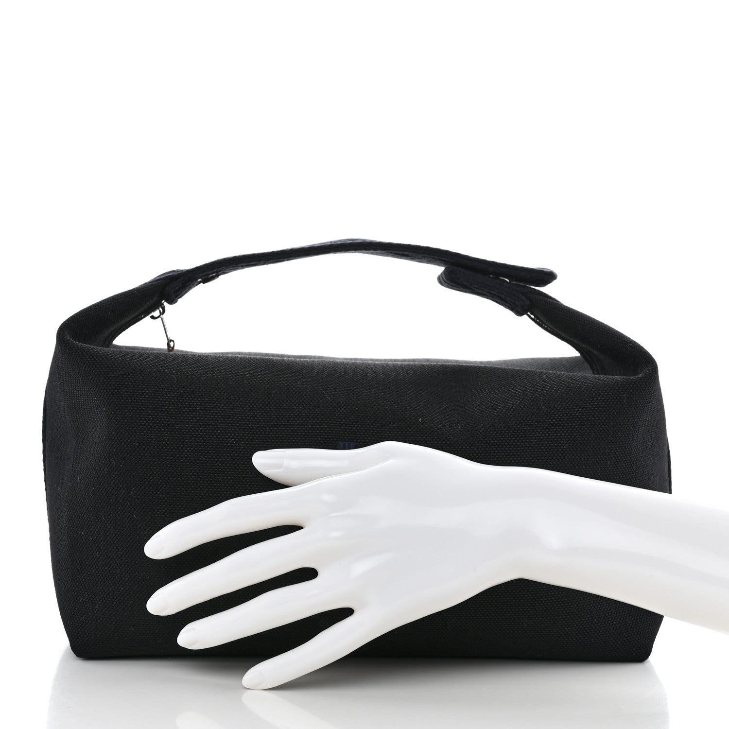 Hermes Canvas Large Bride-A-Brac Pouch Bleu Nuit 2 of 7