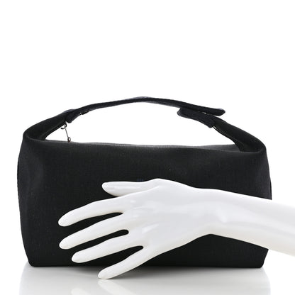 Hermes Canvas Large Bride-A-Brac Pouch Bleu Nuit 2 of 7