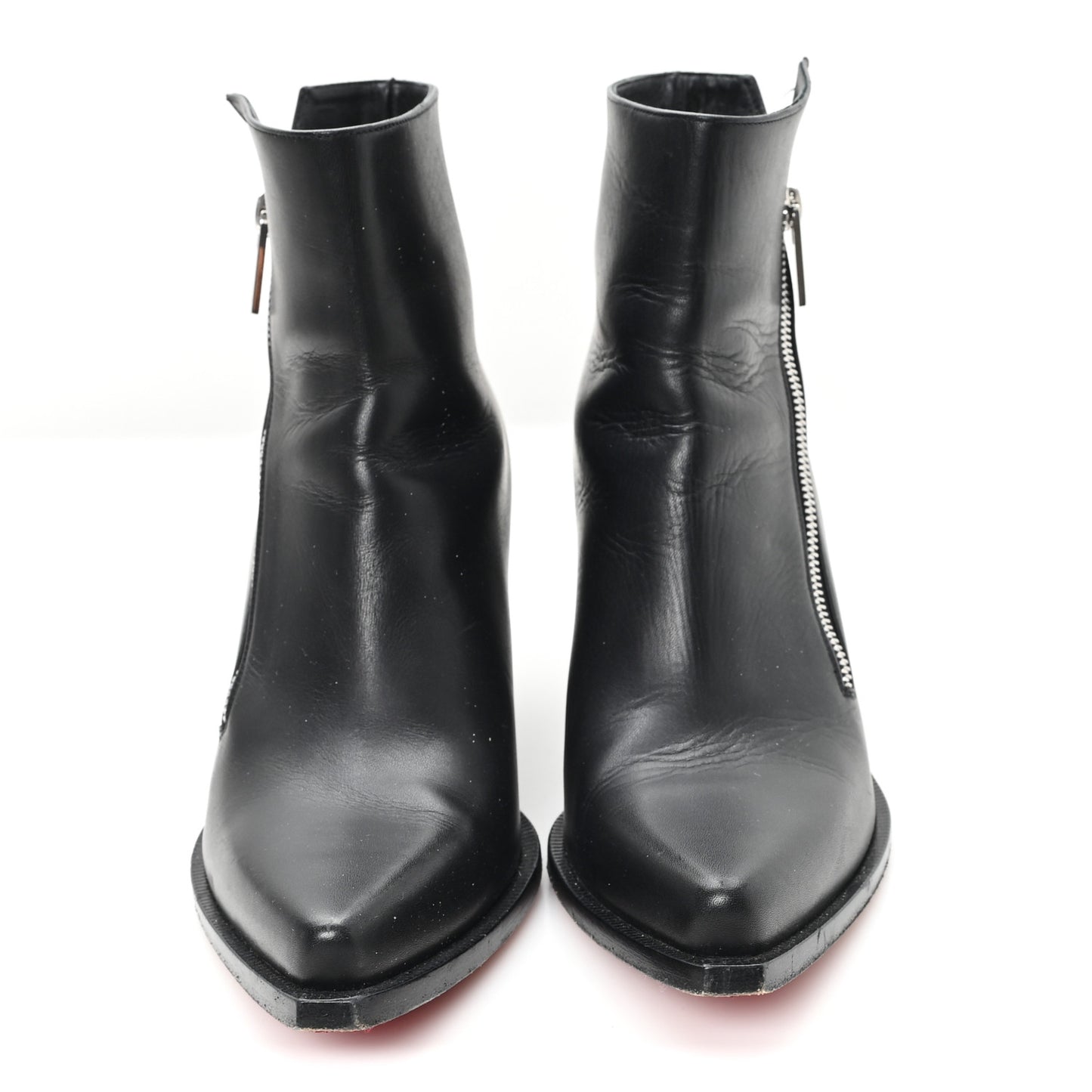 Calfskin Santiazip 65 Ankle Bootie 38.5 Black